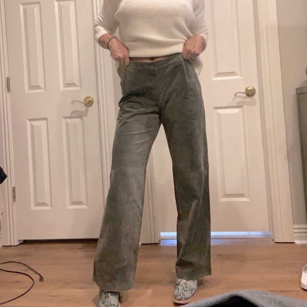 Vintage wide leg suede leather pants!
